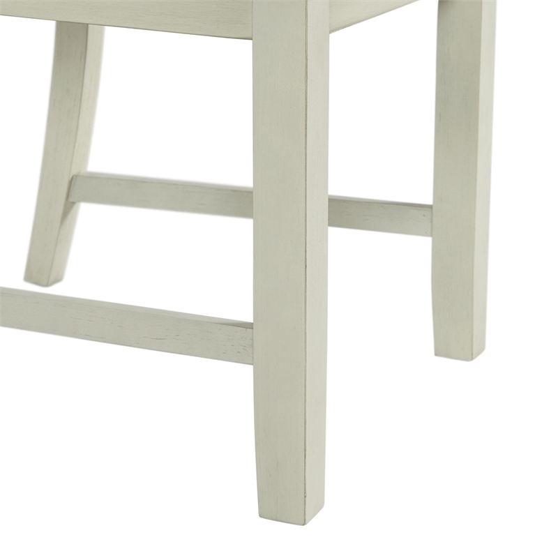 Pemberly Row Modern Standard Height Side Chair Set in Bisque