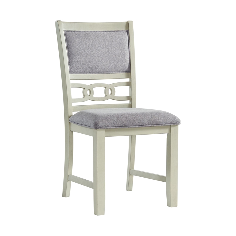 Pemberly Row Modern Standard Height Side Chair Set in Bisque
