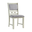 Pemberly Row Modern Standard Height Side Chair Set in Bisque