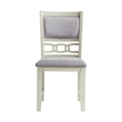 Pemberly Row Modern Standard Height Side Chair Set in Bisque