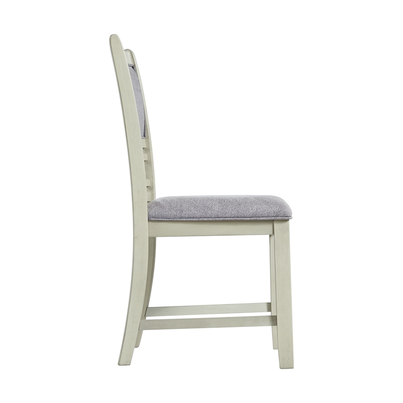 Pemberly Row Modern Standard Height Side Chair Set in Bisque
