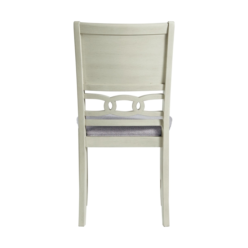 Pemberly Row Modern Standard Height Side Chair Set in Bisque