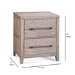 Pemberly Row Contemporary White-washed Wood Two Drawer Nightstand