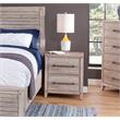 Pemberly Row Contemporary White-washed Wood Two Drawer Nightstand