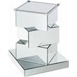 Pemberly Row Modern Contemporary Glass Dining Table in Chrome