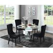 Pemberly Row Modern Contemporary Glass Dining Table in Chrome