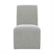 Pemberly Row Contemporary Upholstered Side Chair Set in Gray