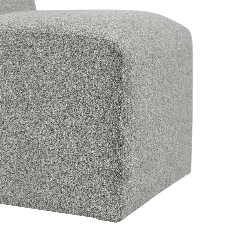 Pemberly Row Contemporary Upholstered Side Chair Set in Gray