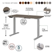 Pemberly Row 48W x 24D Adjustable Desk in Modern Hickory - Engineered Wood