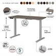 Pemberly Row 48W x 24D Adjustable Desk in Modern Hickory - Engineered Wood