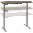 Pemberly Row 48W x 24D Adjustable Desk in Modern Hickory - Engineered Wood