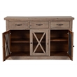 Pemberly Row Contemporary Wood Sideboard in Weathered Natural