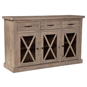 Pemberly Row Contemporary Wood Sideboard in Weathered Natural