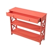 Pemberly Row Modern One-Drawer Console Table in Orange Wood Finish
