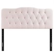Pemberly Row King Diamond Tufted Performance Velvet Headboard in Pink