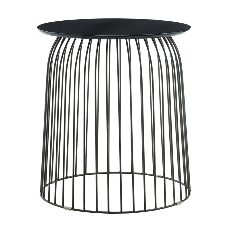 Pemberly Row Modern / Contemporary Black Finish Accent Table
