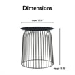 Pemberly Row Modern / Contemporary Black Finish Accent Table