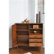 Pemberly Row 3-Drawers Solid Wood Buffet/Storage Cupboard in Walnut