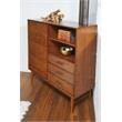 Pemberly Row 3-Drawers Solid Wood Buffet/Storage Cupboard in Walnut