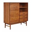 Pemberly Row 3-Drawers Solid Wood Buffet/Storage Cupboard in Walnut