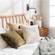 Pemberly Row 3-Pc Bedroom Set Spindle Bed + Two 2-drawer nightstands - Caramel
