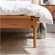 Pemberly Row 3-Pc Bedroom Set Spindle Bed + Two 2-drawer nightstands - Caramel