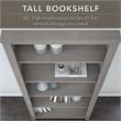 Pemberly Row Tall 5 Shelf Bookcase in Platinum Gray - Engineered Wood