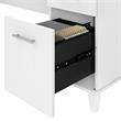 Pemberly Row 72W L Shaped Desk with Storage in White - Engineered Wood