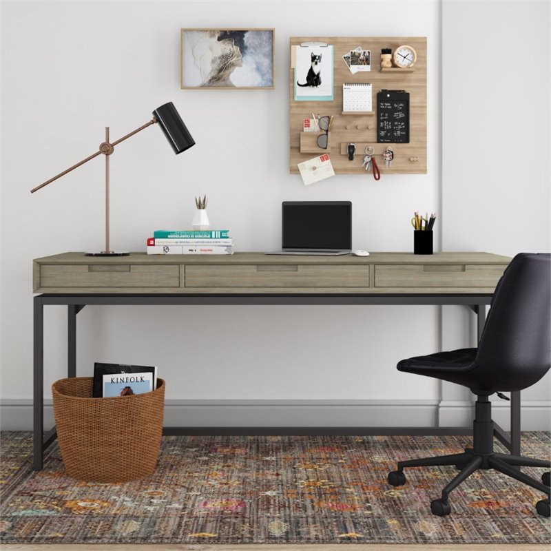 Pemberly Row Solid Hardwood Industrial 72 