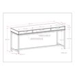 Pemberly Row Solid Hardwood Industrial 72 