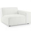 Pemberly Row 3-Piece Modern Fabric Upholstered Sectional Sofa in White
