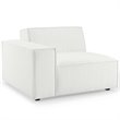 Pemberly Row 3-Piece Modern Fabric Upholstered Sectional Sofa in White