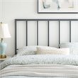 Pemberly Row King Modern Style Powder Coated Iron Headboard in Gray