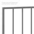 Pemberly Row King Modern Style Powder Coated Iron Headboard in Gray
