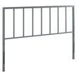 Pemberly Row King Modern Style Powder Coated Iron Headboard in Gray
