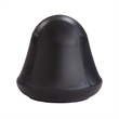 Pemberly Row Vinyl Upholstered Swivel Pump Ball Chair in Black