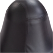 Pemberly Row Vinyl Upholstered Swivel Pump Ball Chair in Black