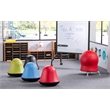 Pemberly Row Vinyl Upholstered Swivel Pump Ball Chair in Black