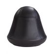 Pemberly Row Vinyl Upholstered Swivel Pump Ball Chair in Black