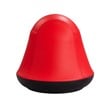 Pemberly Row Vinyl Upholstered Swivel Pump Ball Chair in Red