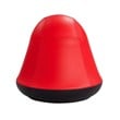 Pemberly Row Vinyl Upholstered Swivel Pump Ball Chair in Red