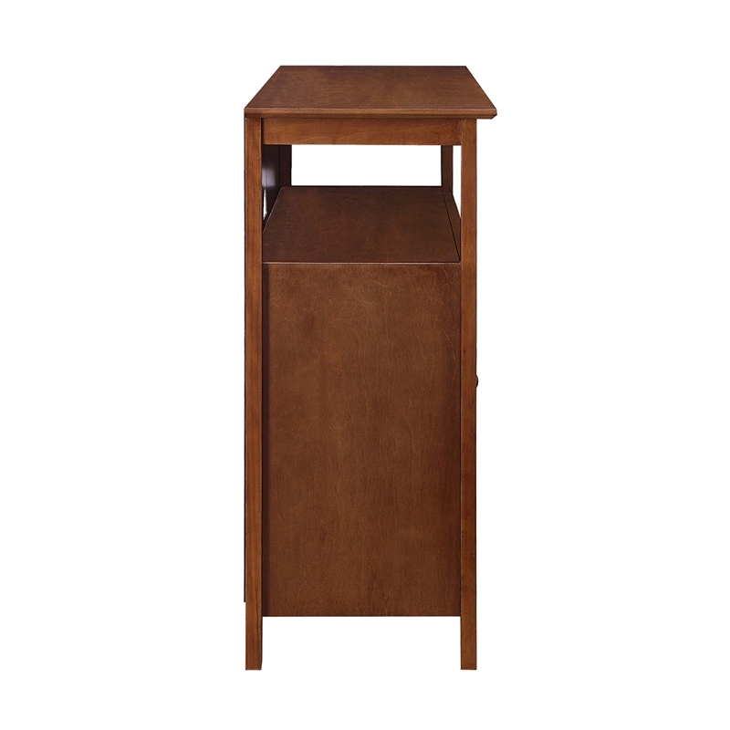 Pemberly Row Deluxe 48-inch TV Stand w/ Storage Cabinets and Shelf - Walnut Wood