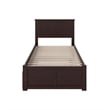Pemberly Row Queen Solid Wood Bed with Twin XL Trundle in Gray