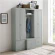 Pemberly Row 3 Piece Modern Wooden Entryway Storage Set in Gray