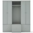 Pemberly Row 3 Piece Modern Wooden Entryway Storage Set in Gray