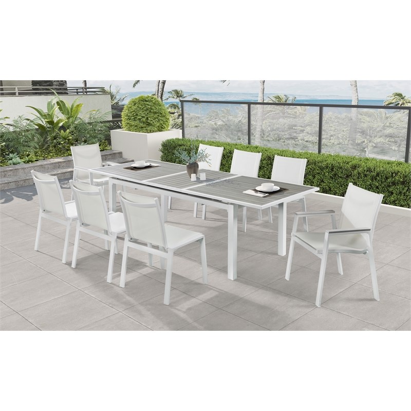 Pemberly Row Off White Outdoor Patio Dining Chair (Set of 2)