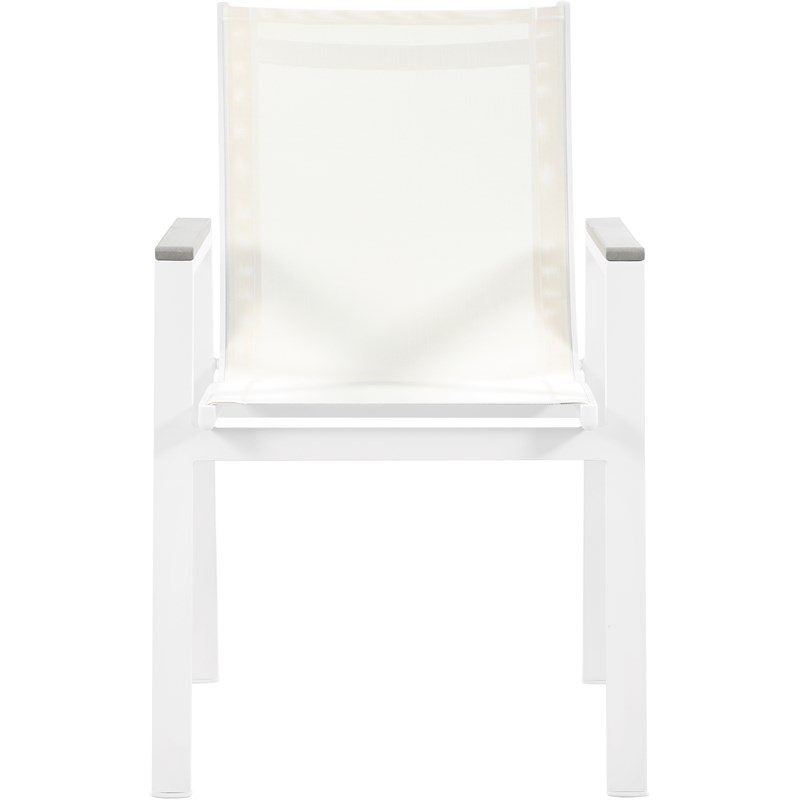 Pemberly Row Off White Outdoor Patio Dining Chair (Set of 2)