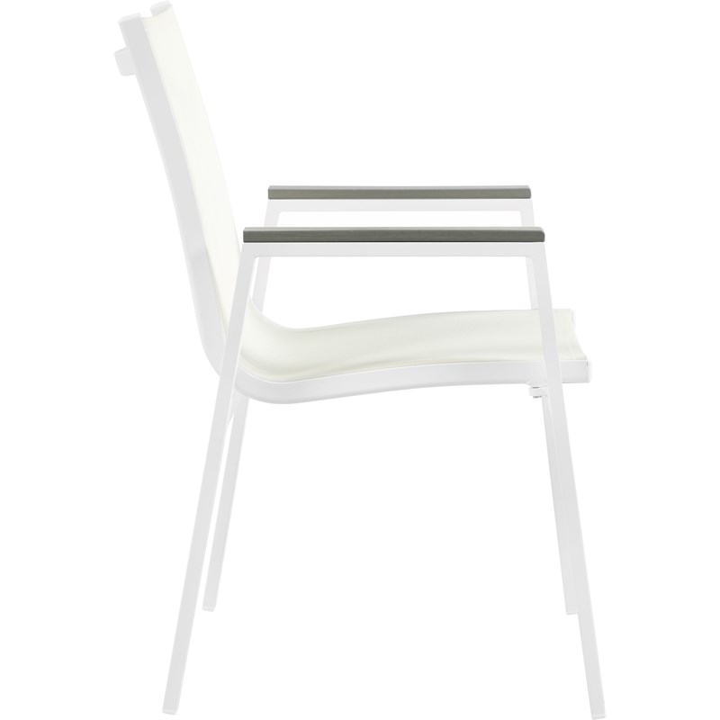 Pemberly Row Off White Outdoor Patio Dining Chair (Set of 2)