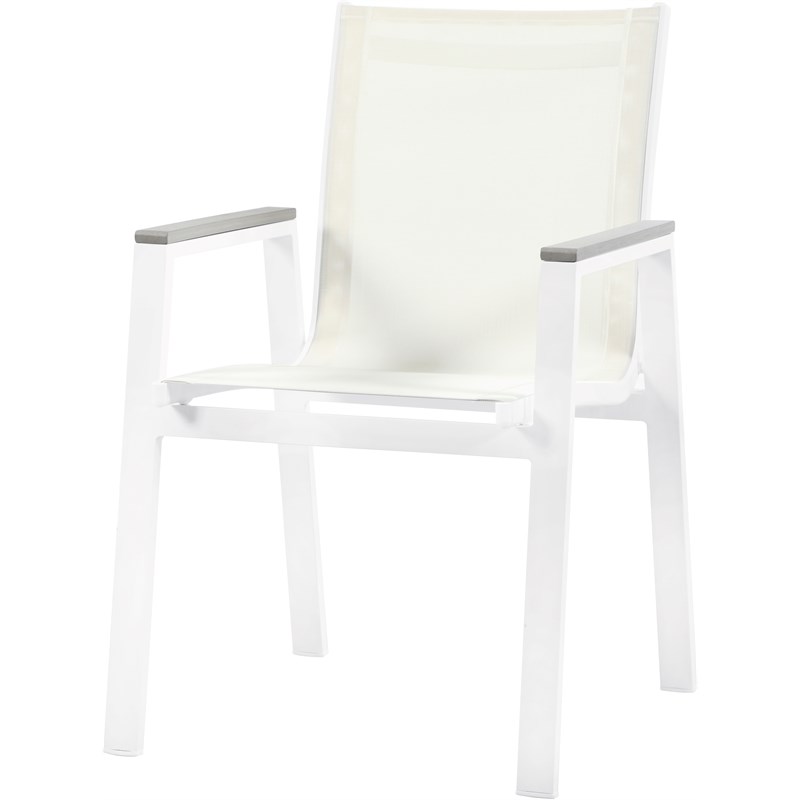 Pemberly Row Off White Outdoor Patio Dining Chair (Set of 2)
