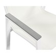 Pemberly Row Off White Outdoor Patio Dining Chair (Set of 2)